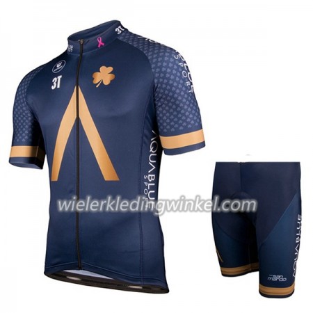 Set Wielershirt + Fietsbroek Kort 2018 Aqua Blue Sport N001